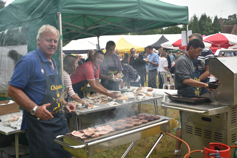 Cooking up a delicious BBQ.